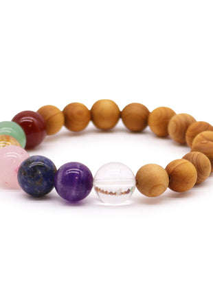 Cedarwood & Seven Chakra Bangle