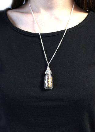 Bottled Gemstones Necklace - Tiger Eye