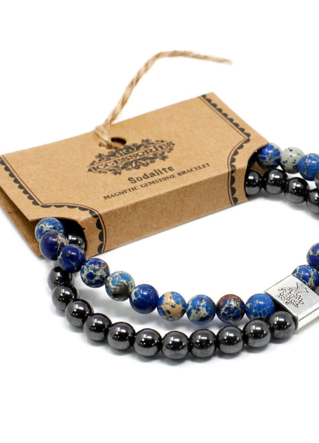 Magnetic Gemstone Bracelet - Sodalite