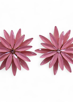 Soft Pink - Vintage Glass - Flowers - Earrings