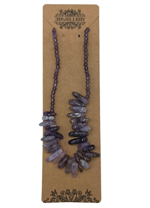 Longstone Gem Necklace - Amethyst