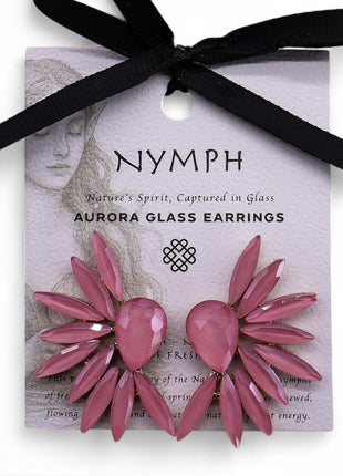 Soft Pink - Vintage Glass - Angel Wings - Earrings
