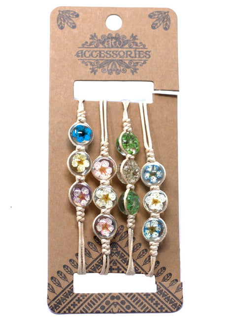 Pressed Flowers - Tri-Flower Braclet