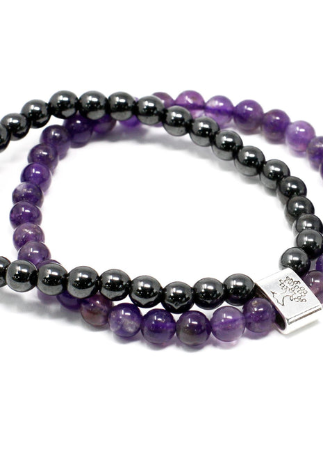 Magnetic Gemstone Bracelet - Amethyst