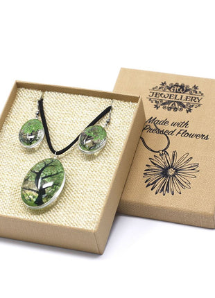 Pressed Flowers - Tree of Life set - Green