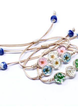 Pressed Flowers - Tri-Flower Braclet