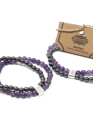 Magnetic Gemstone Bracelet - Amethyst