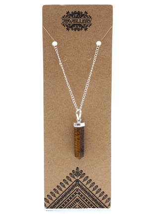 Gemstone Classic Point Pendant - Tiger Eye