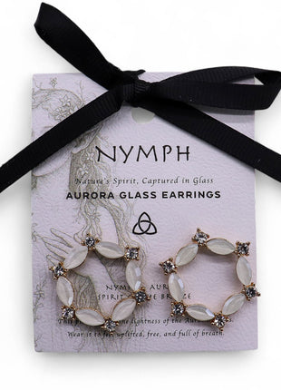 Pearl - Vintage Glass - Loop - Earrings
