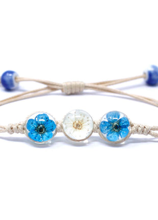 Pressed Flowers - Tri-Flower Braclet
