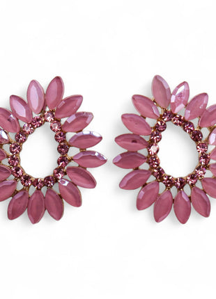 Soft Pink - Vintage Glass - Loop - Earrings