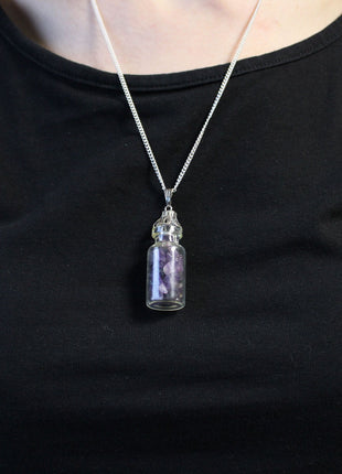 Bottled Gemstones Necklace - Amethyst