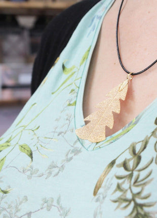 Necklace - Festive Fir - Gold