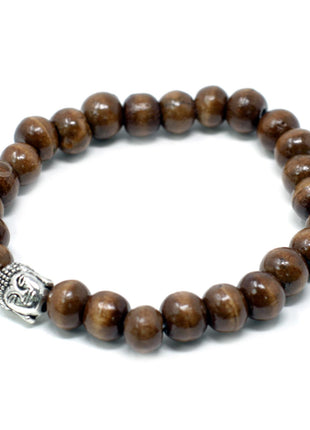 Brown Beads & Buddah Bangle
