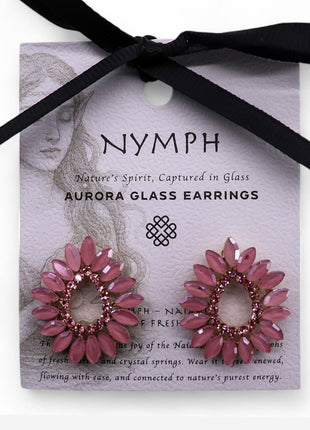 Soft Pink - Vintage Glass - Loop - Earrings