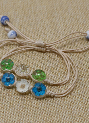 Pressed Flowers - Tri-Flower Braclet