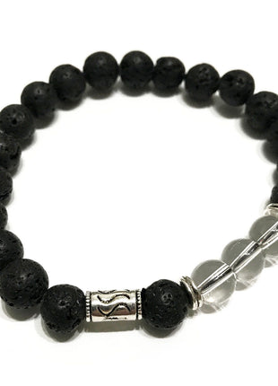 Lava Stone Bracelet - Tribal Rock Quartz