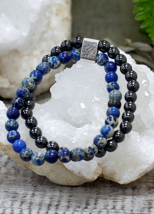 Magnetic Gemstone Bracelet - Sodalite
