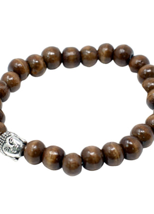 Brown Beads & Buddah Bangle