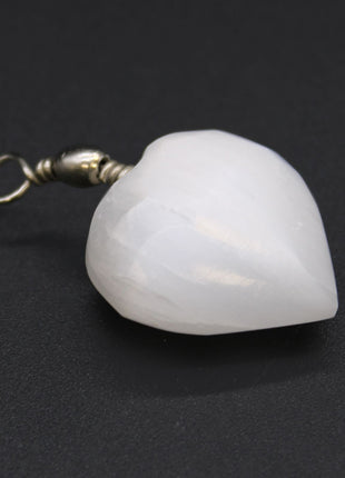 Selenite Heart Pendant