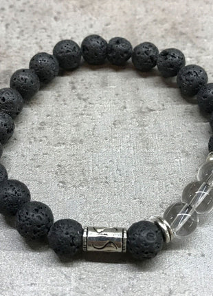 Lava Stone Bracelet - Tribal Rock Quartz