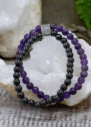 Magnetic Gemstone Bracelet - Amethyst