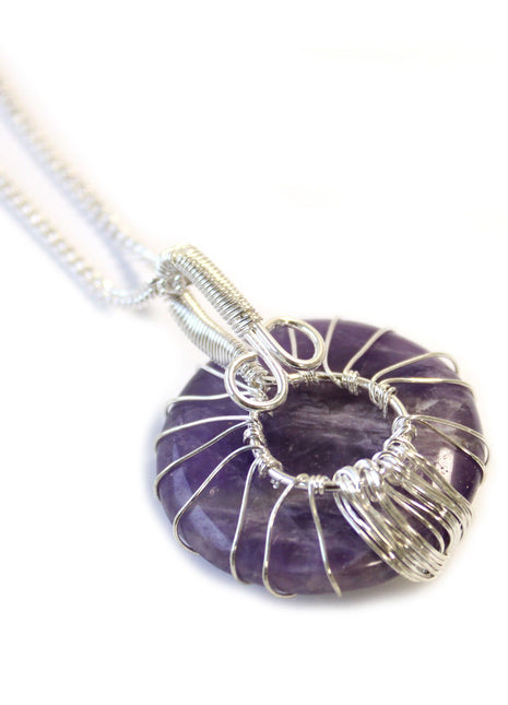 Tree of Life Gemstone Necklace - Amethyst