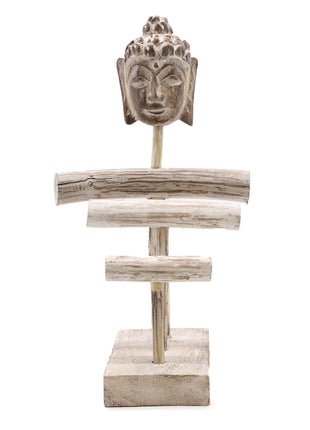 Three Branch & Buddha Stand - Whitewash