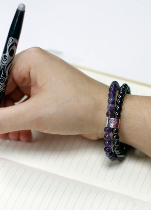 Magnetic Gemstone Bracelet - Amethyst