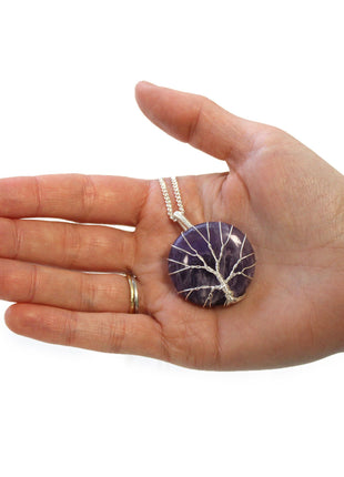 Tree of Life Gemstone Necklace - Amethyst