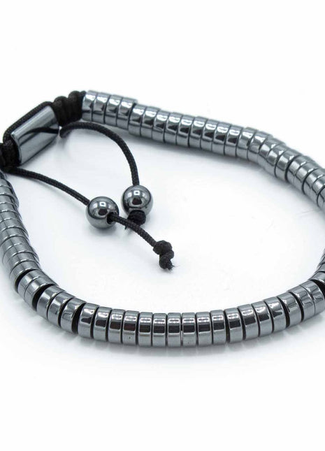 Magnetic Hematite Shamballa Bracelet -  Circles