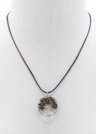 Tree of Life Pendant - Tiger Eye