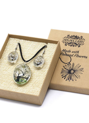 Pressed Flowers - Tree of Life set - White