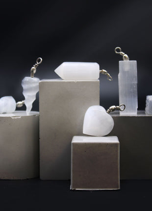 Selenite Natural Pendent