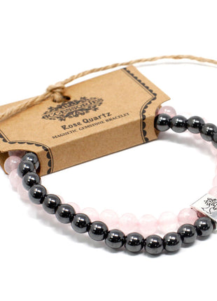 Magnetic Gemstone Bracelet - Rose Quartz