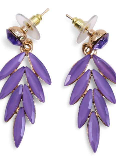 Lavender - Vintage Glass - Faries - Earrings