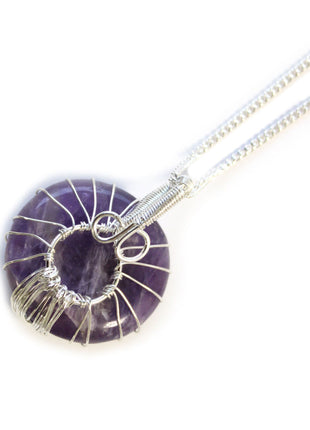 Tree of Life Gemstone Necklace - Amethyst