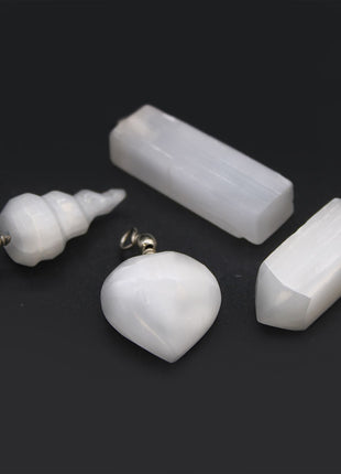 Selenite Heart Pendant