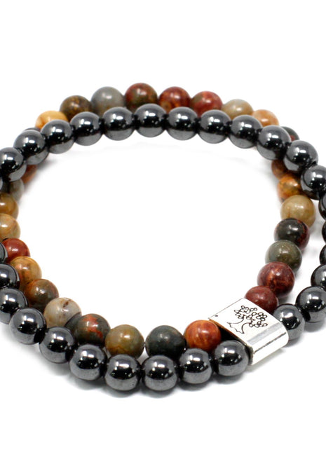 Magnetic Gemstone Bracelet - Picasso Jasper