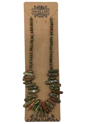 Longstone Gem Necklace - Moss Agate