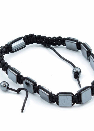 Magnetic Hematite Shamballa Bracelet -  Flat Cubes