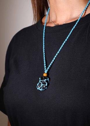 Crystal Gemstone Necklace Cord 45cm/18inch - Blue