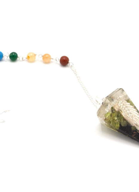 Orgonite Power Chakra Pendulum - Angel Wing
