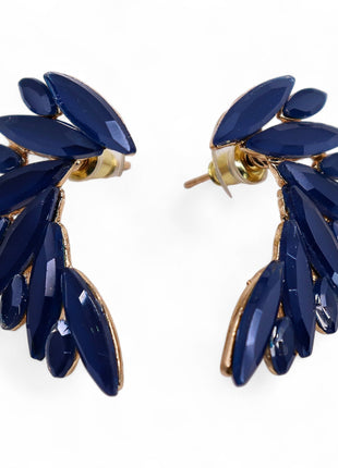 Royal Blue - Vintage Glass - Angel Wings - Earrings