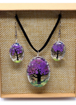 Pressed Flowers - Tree of Life set - Lavender