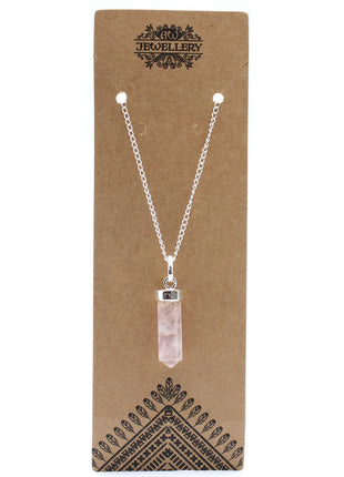 Gemstone Classic Point Pendant - Rose Quartz