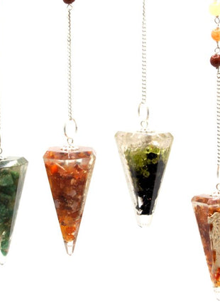 Orgonite Power Chakra Pendulum - Angel Wing