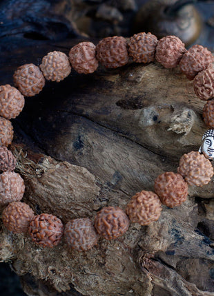 Rudraksha Buddah Bangle Mala - Natural