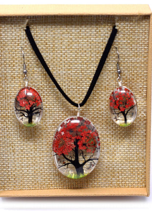 Pressed Flowers - Tree of Life set - Coral