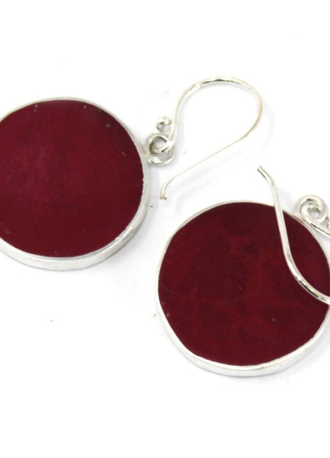 Tree of Life Silver Earrings 15mm - Coral Effect